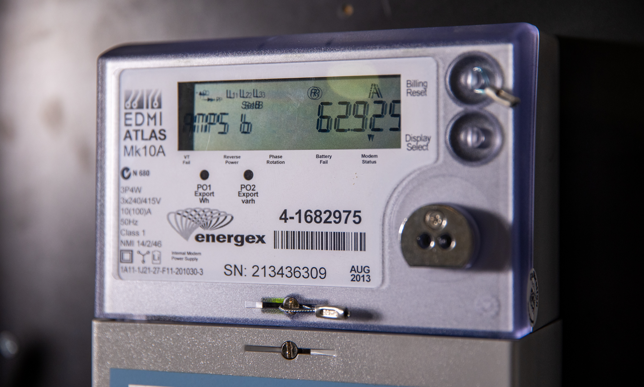 Energex digital electricity meter