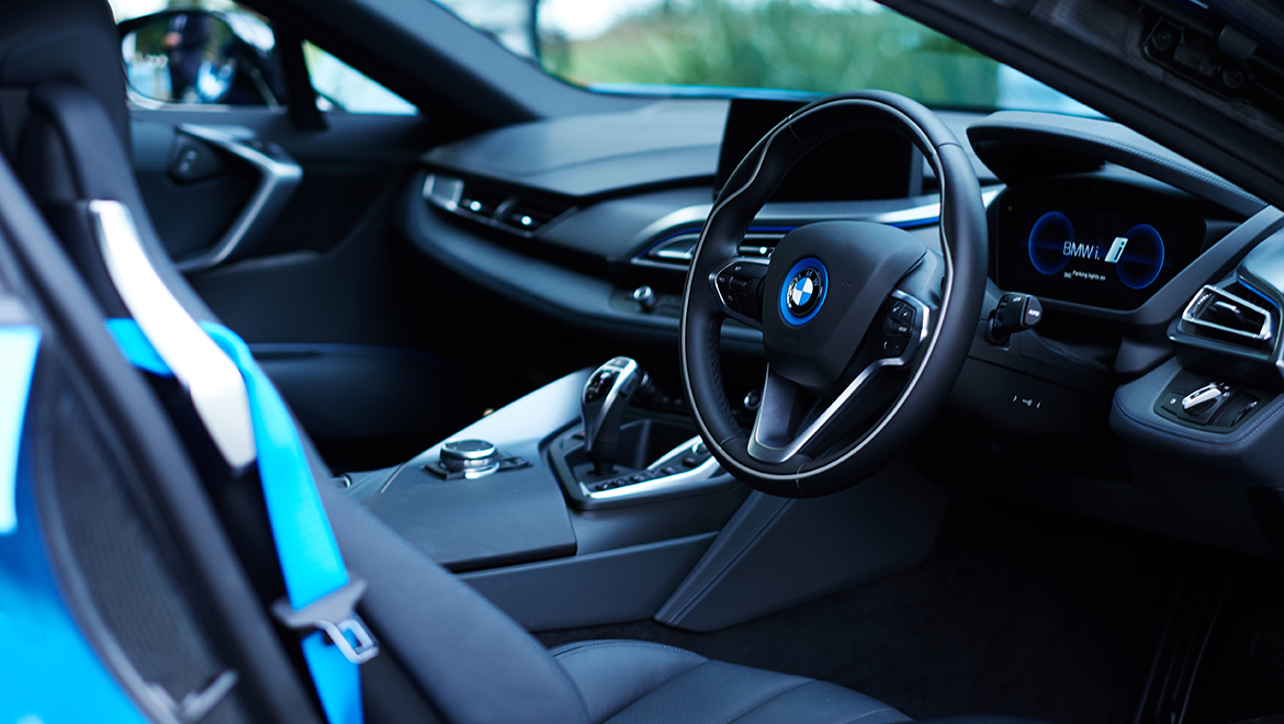 Photo of the inside of an electric car