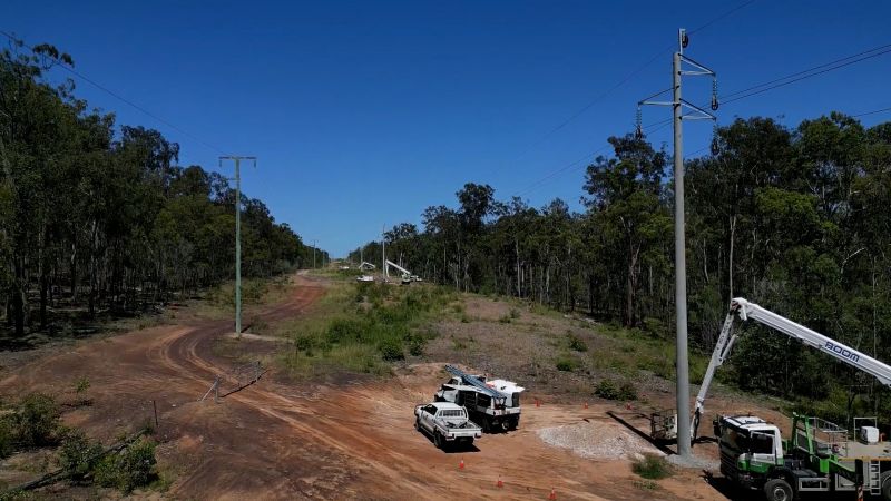 Powerline being built