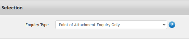 How a Point Of Attachment Advice Enquiry will appear in the Ergon Energy Network Electrical Partners Alert