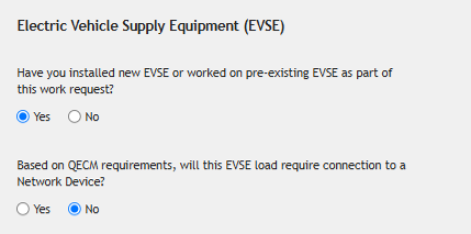 Example of relevant selections in the Electrical Partners Portal