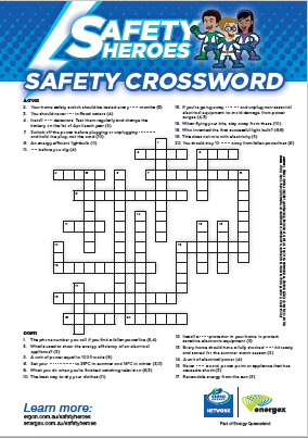 Safety Heroes crossword Safety Heroes crossword