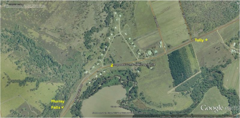 Jumbun micogrid location aerial view
