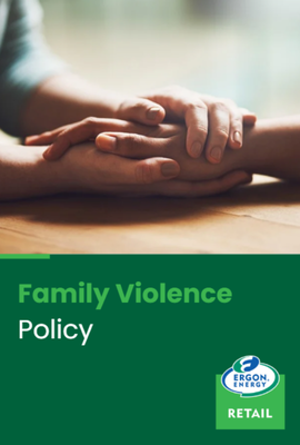 Image of the front cover of the Family Violence Policy