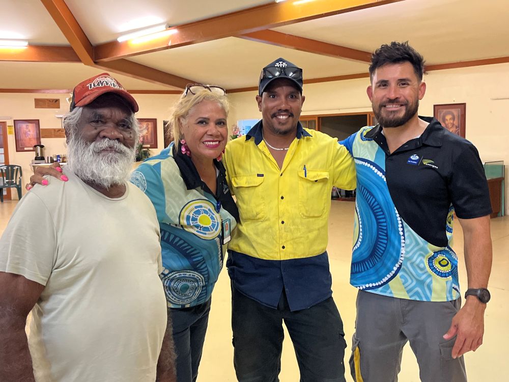 Ergon Energy Network employees and Jumbun locals at Energy Yarn