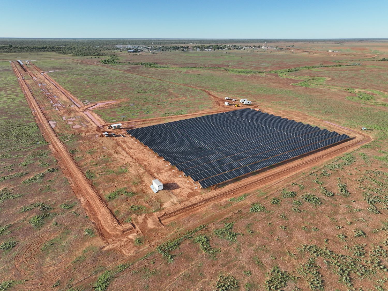 Boulia solar farm aerial view
