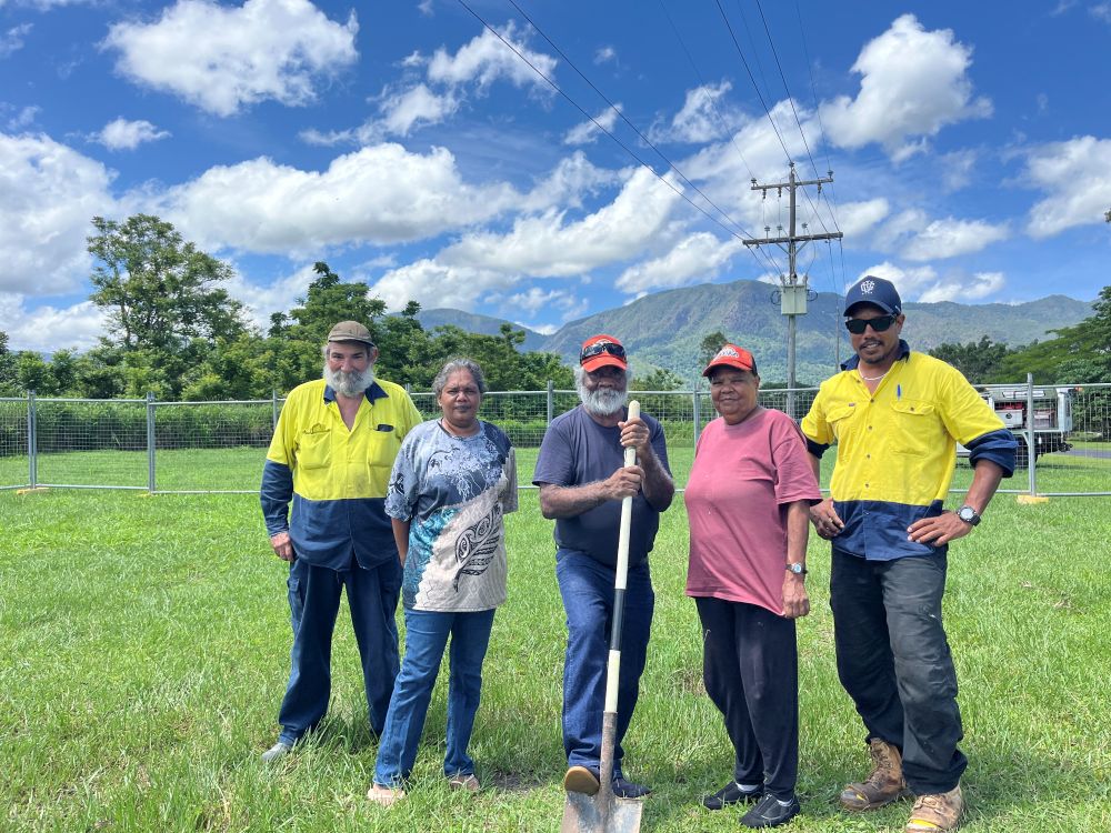 Jumbun Limited Chairman, Directors and community members turn the first sod on the microgrid