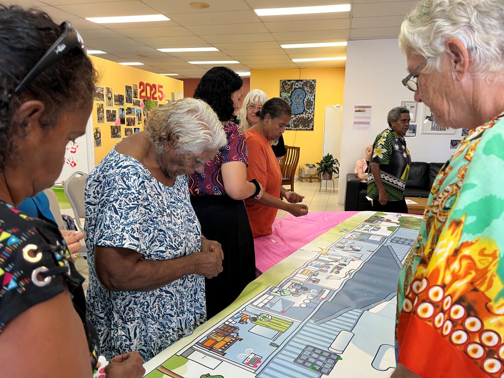 Group of women in a room completing an activity 
