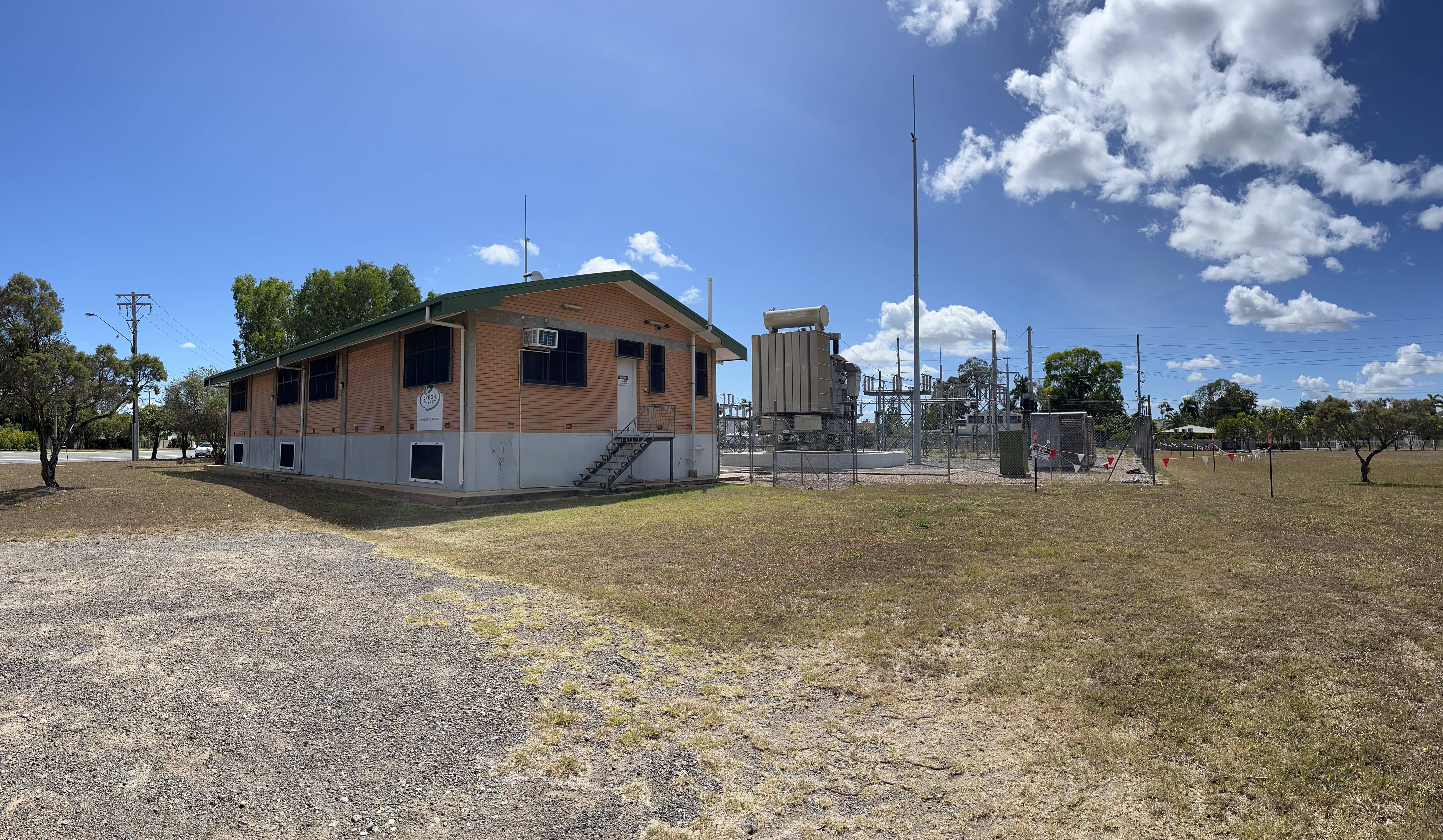 Substation side on view