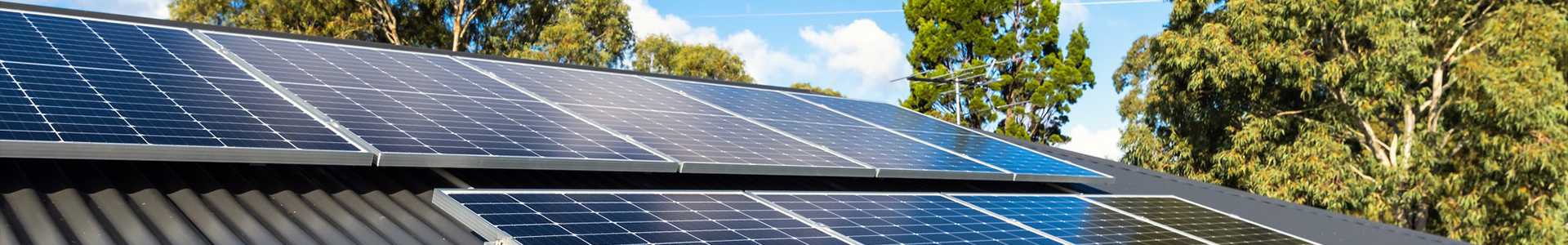 Solar panels on the roof of a house