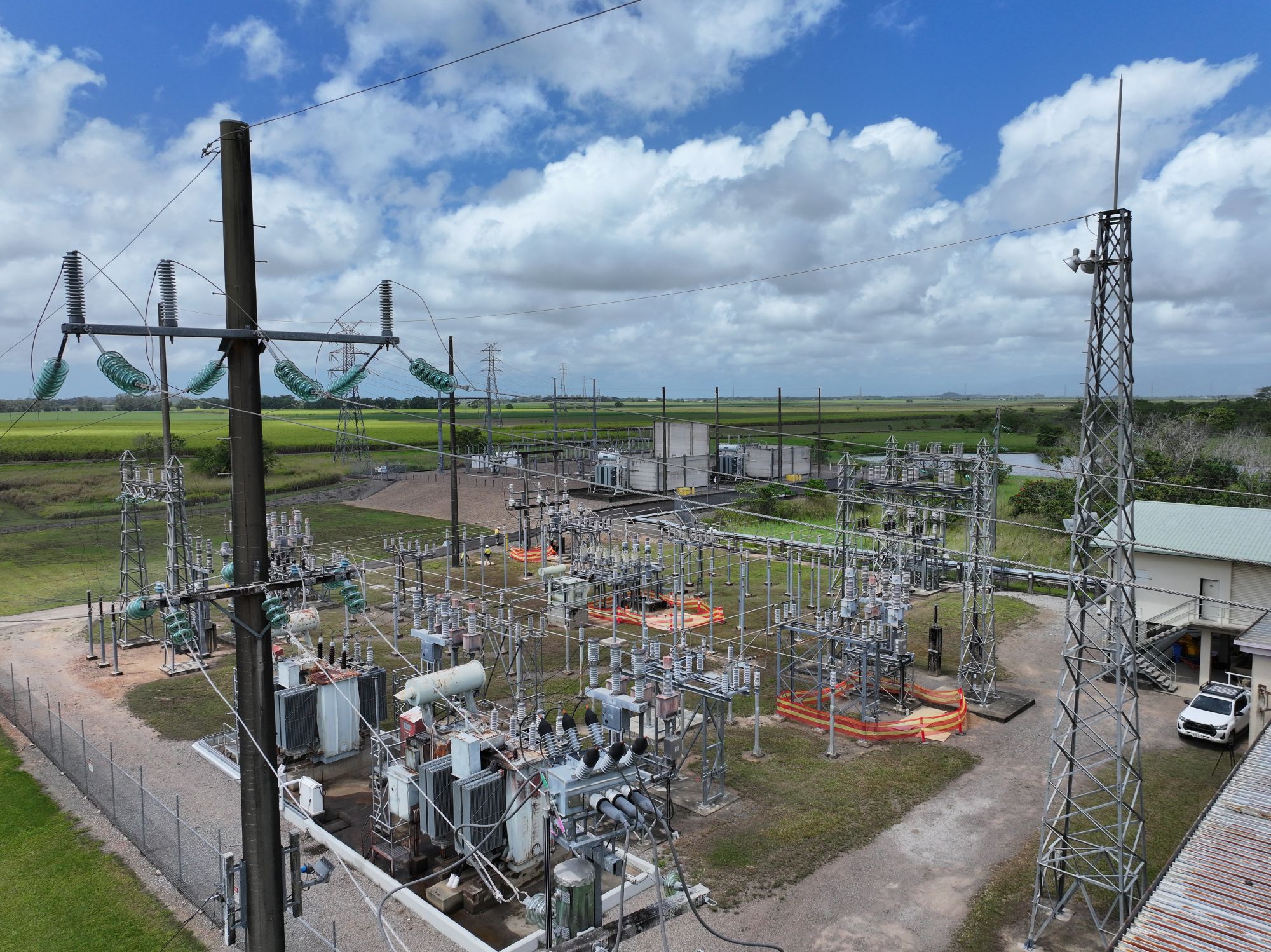 Aerial view of Ingham substation