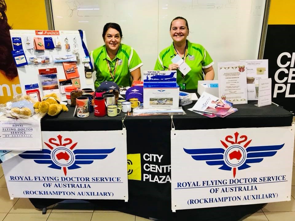 Royal Flying Doctor Service volunteers at booth