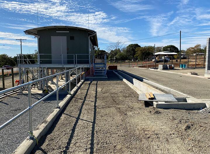 Internal roadworks at the substation