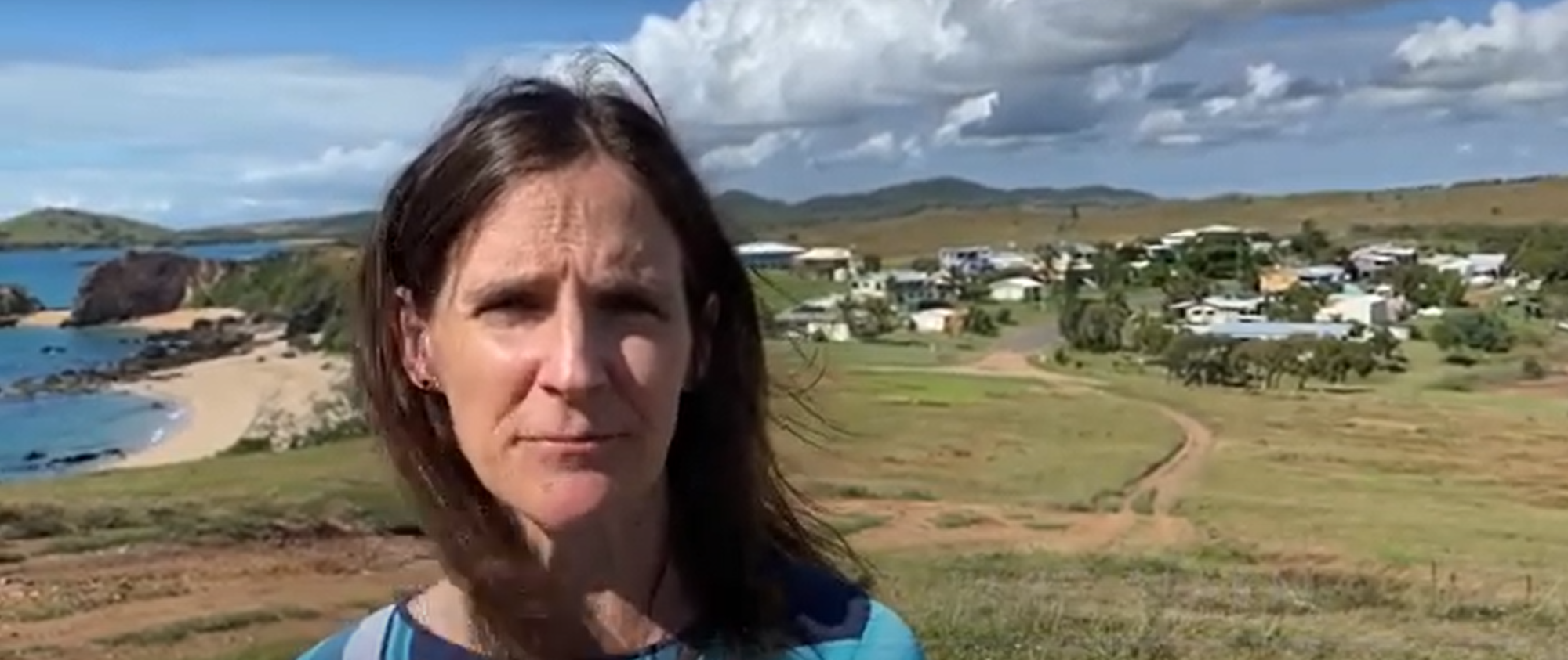 Project manager for the Microgrid feasibility project with Clairview and Stanage Bay in background