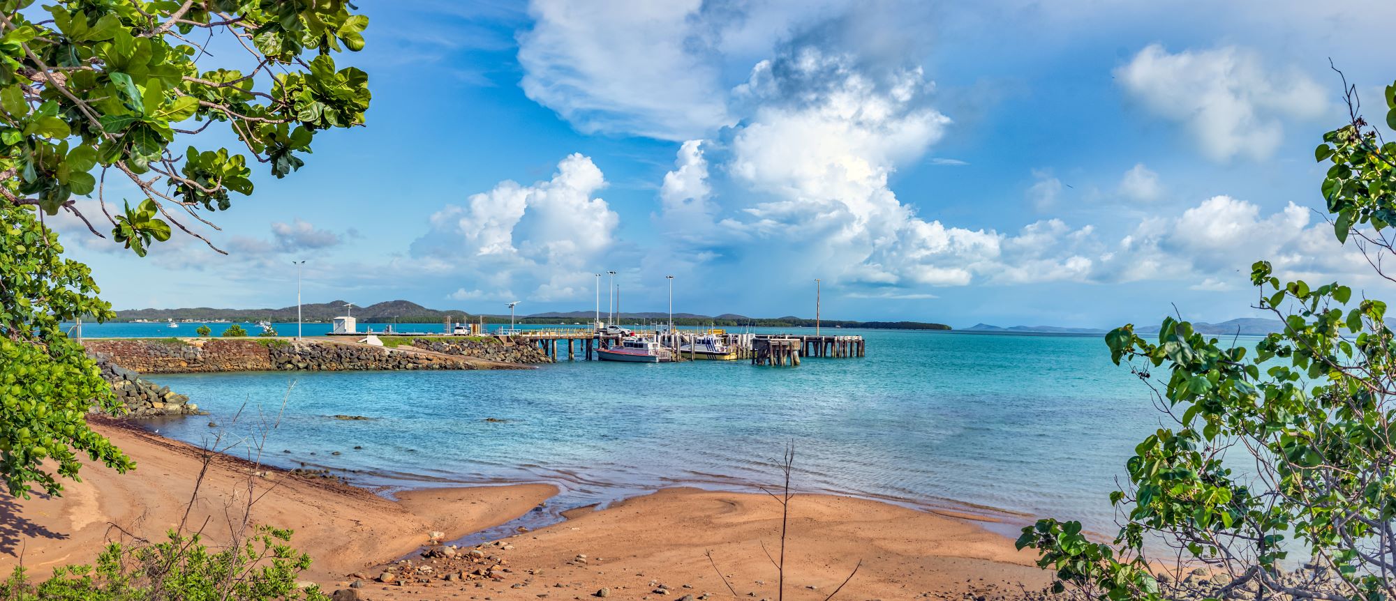 Torres Strait jetty at low tide